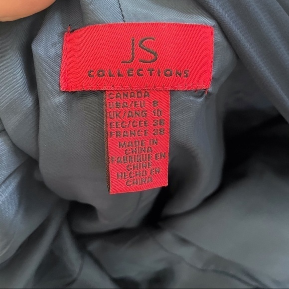 3/$20 JS Collections Navy Blue Beaded Strap Tiered Dress - Picture 9 of 14